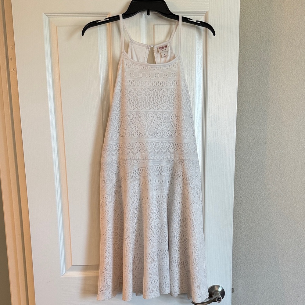 Mossimo Cream Lace Halter Dress
